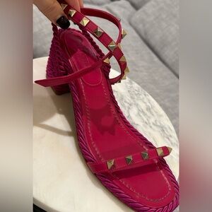 Valentino Pink Rockstud Sandals